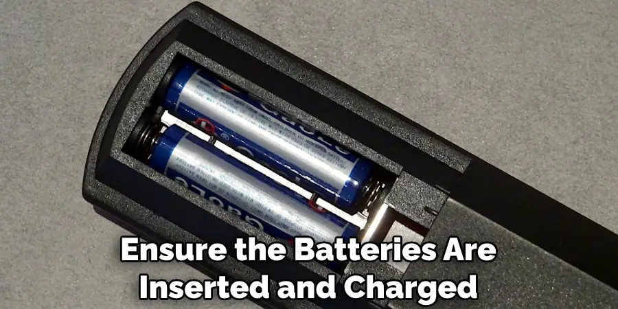 Ensure the Batteries Are Inserted and Charged