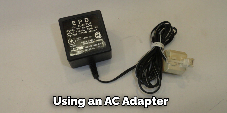 Using an AC Adapter