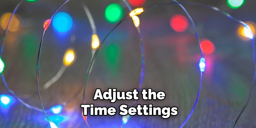 Adjust the Time Settings