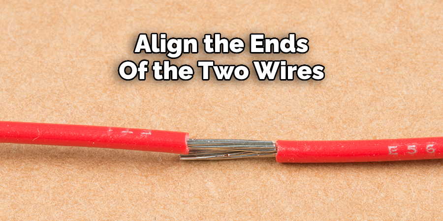 Align the Ends 
Of the Two Wires