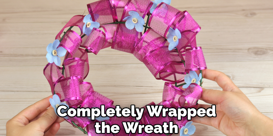 Completely Wrapped the Wreath