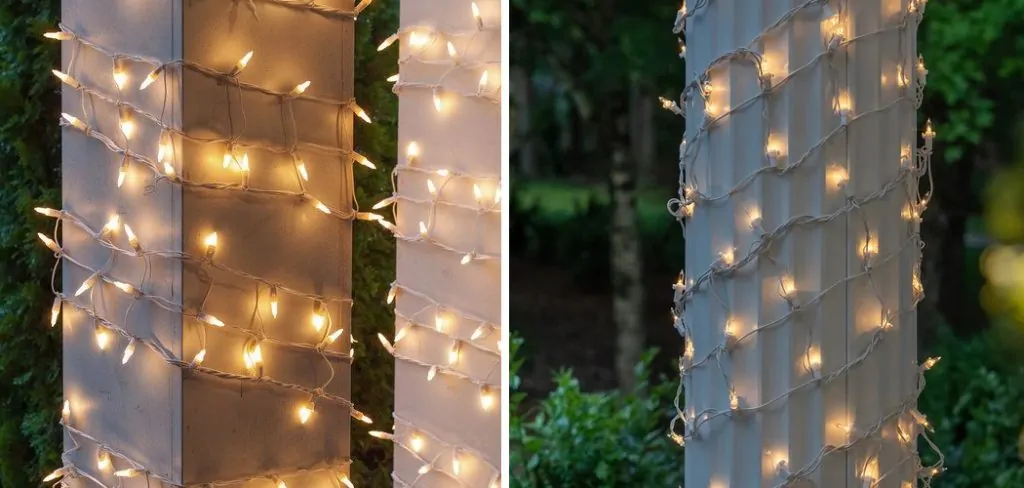 How to Wrap Lights Around Pillars