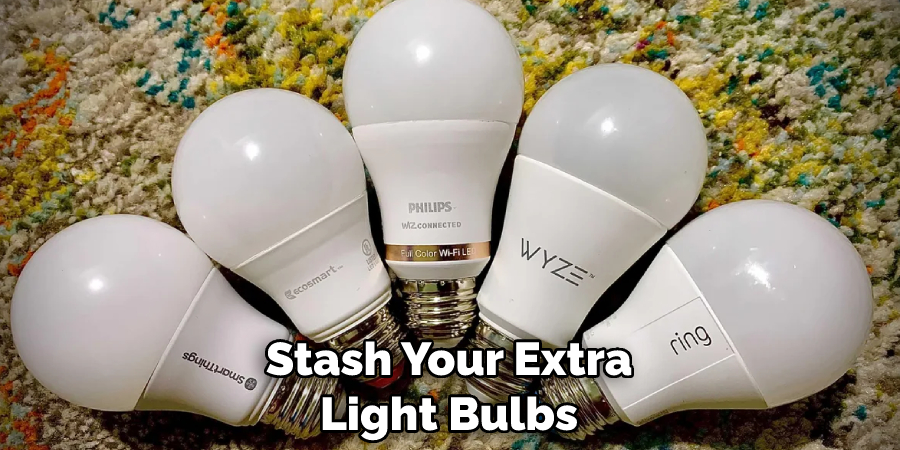 Stash Your Extra Light Bulbs