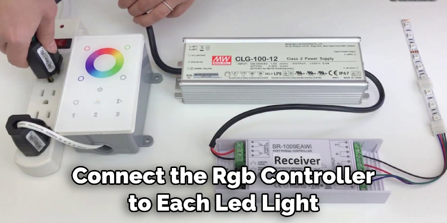 Connect the Rgb Controller to Each Led Light
