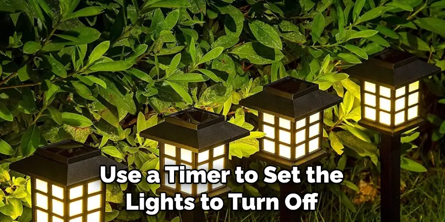 Use a Timer to Set the Lights to Turn Off