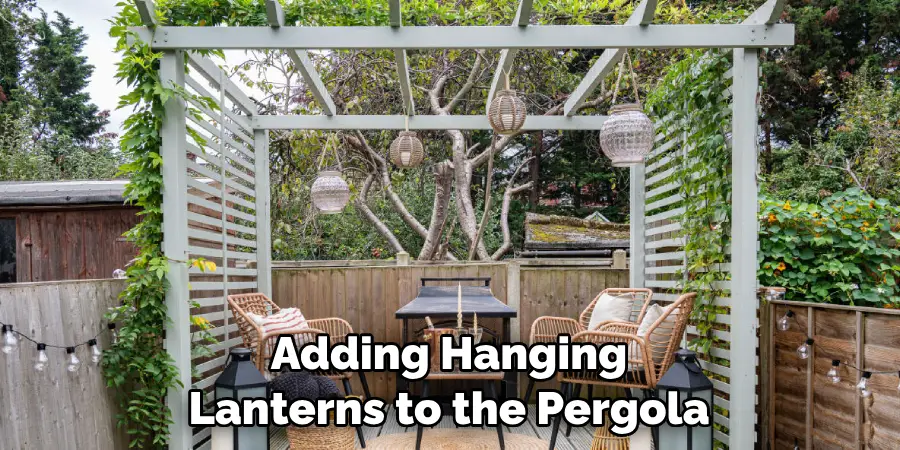 Adding Hanging Lanterns to the Pergola