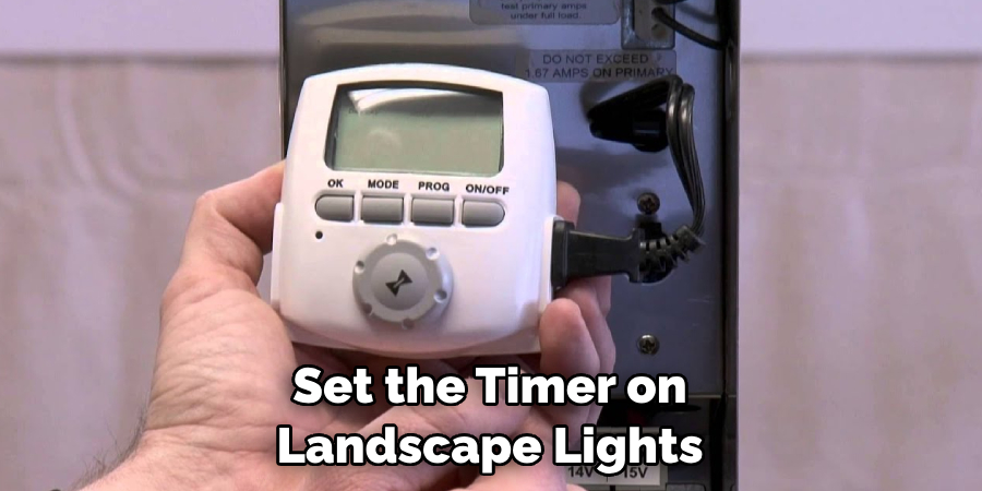 Set the Timer on Landscape Lights