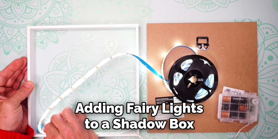 Adding Fairy Lights to a Shadow Box