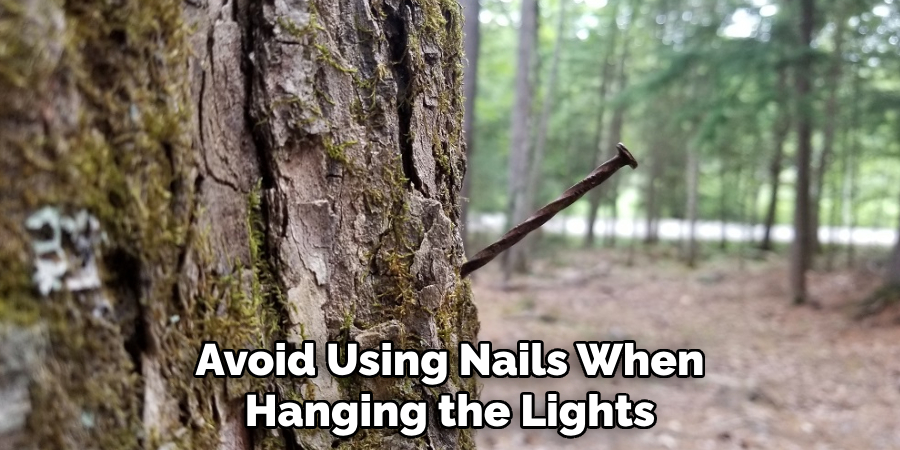 Avoid Using Nails When Hanging the Lights
