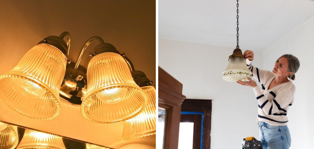 How to Remove Glass Shade From Bathroom Light Fixture