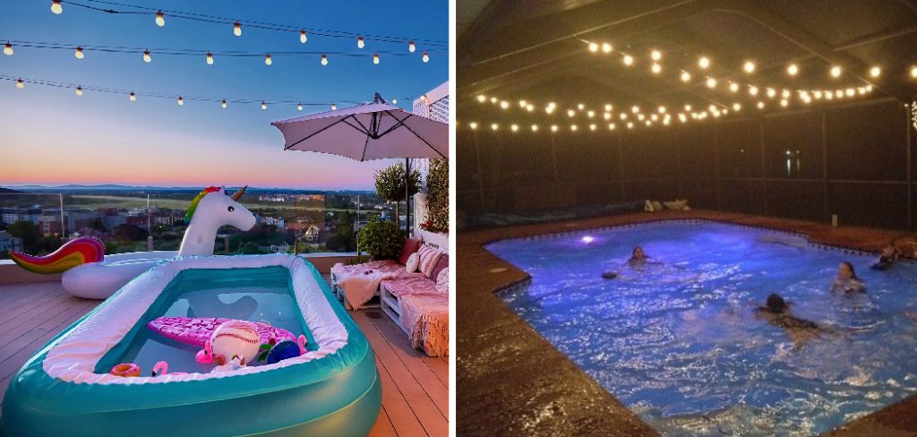 How to Hang String Lights around Pool