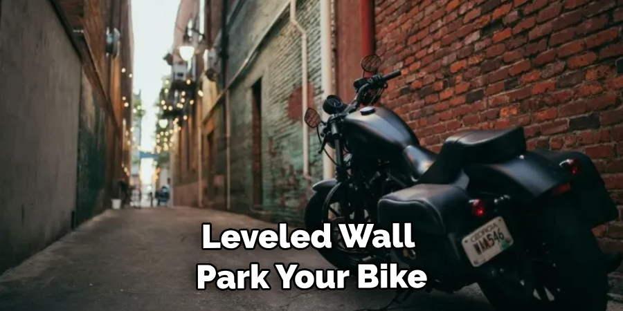 Solid and Leveled Wall Park Your Bike 