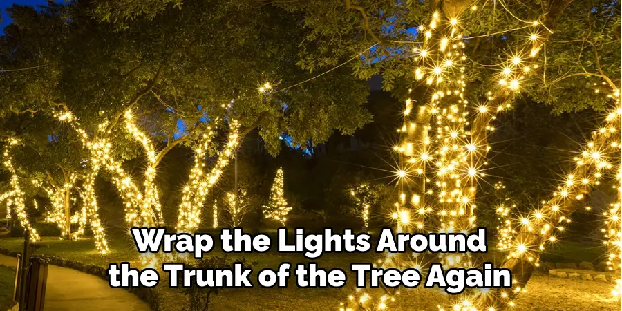 Wrap the Lights Around the Trunk of the Tree Again