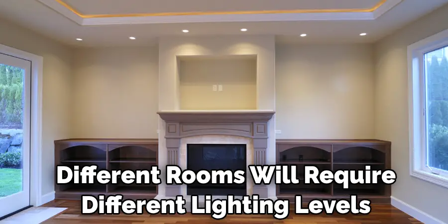 Different Rooms Will Require Different Lighting Levels