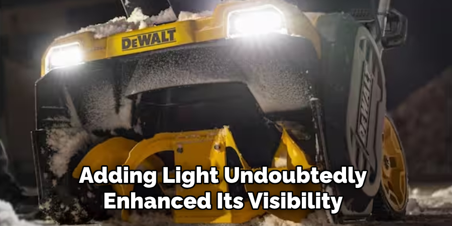 Adding Light Undoubtedly Enhanced Its Visibility