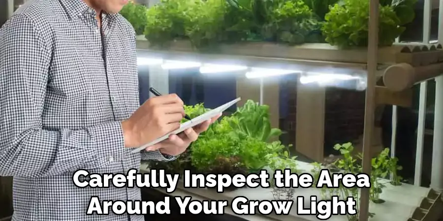 Carefully Inspect the Area Around Your Grow Light