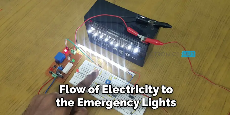 Flow of Electricity to the Emergency Lights