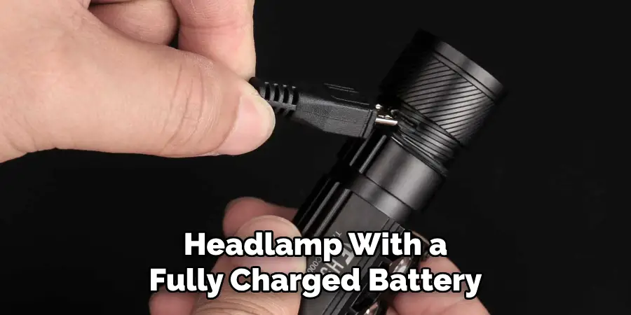 Headlamp With a Fully Charged Battery