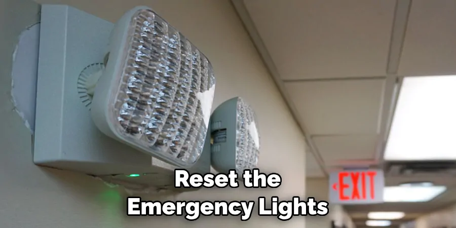 Reset the Emergency Lights