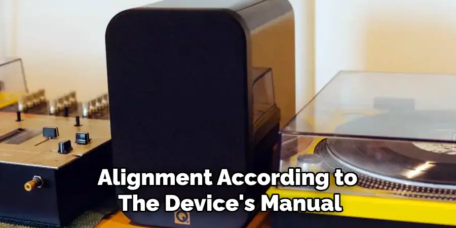 Alignment According to
The Device's Manual