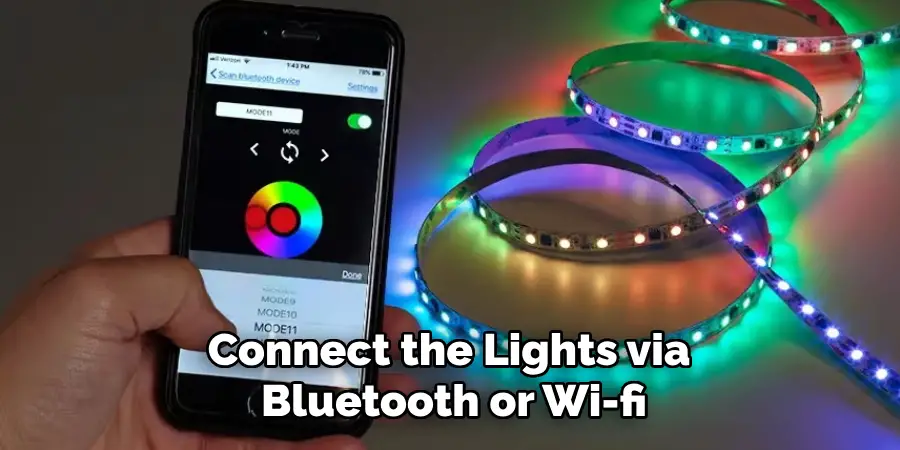 Connect the Lights via
Bluetooth or Wi-fi