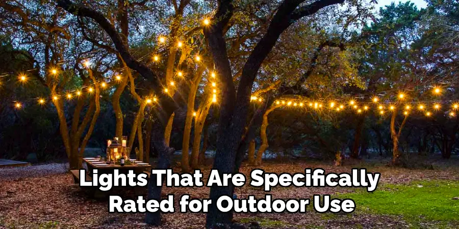 Lights That Are Specifically
Rated for Outdoor Use