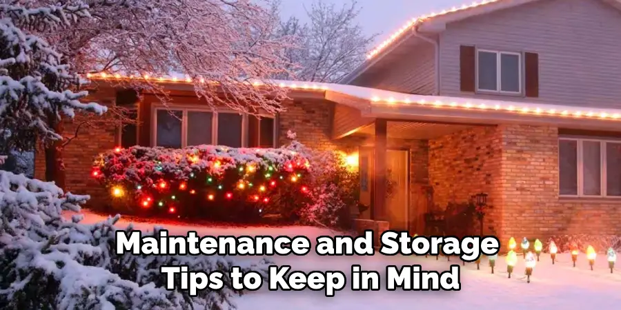 Maintenance and Storage
Tips to Keep in Mind