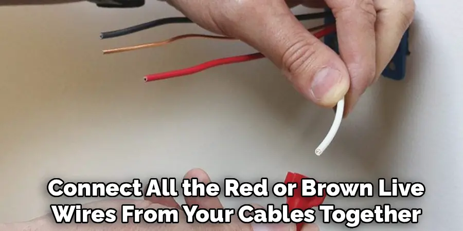 Connect All the Red or Brown Live
Wires From Your Cables Together