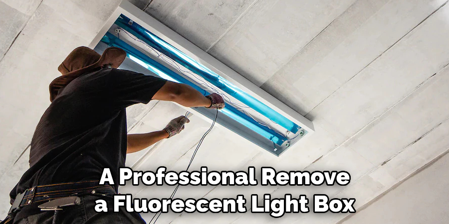 A Professional Remove a Fluorescent Light Box