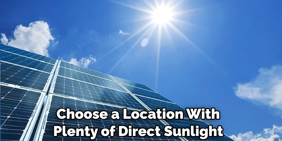 Choose a Location With Plenty of Direct Sunlight