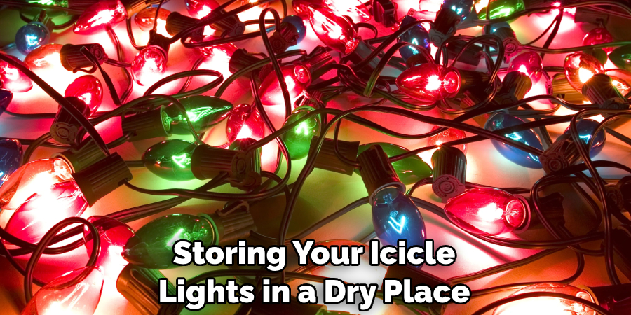 Storing Your Icicle Lights in a Dry Place
