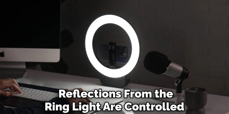 how to make ring light not reflect in glasses