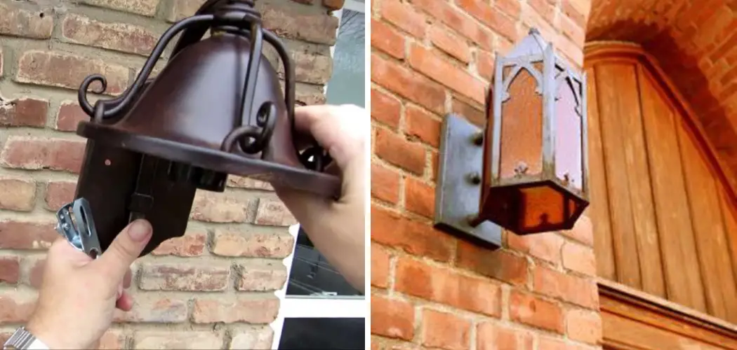 How to Install Outdoor Light Fixture on Brick