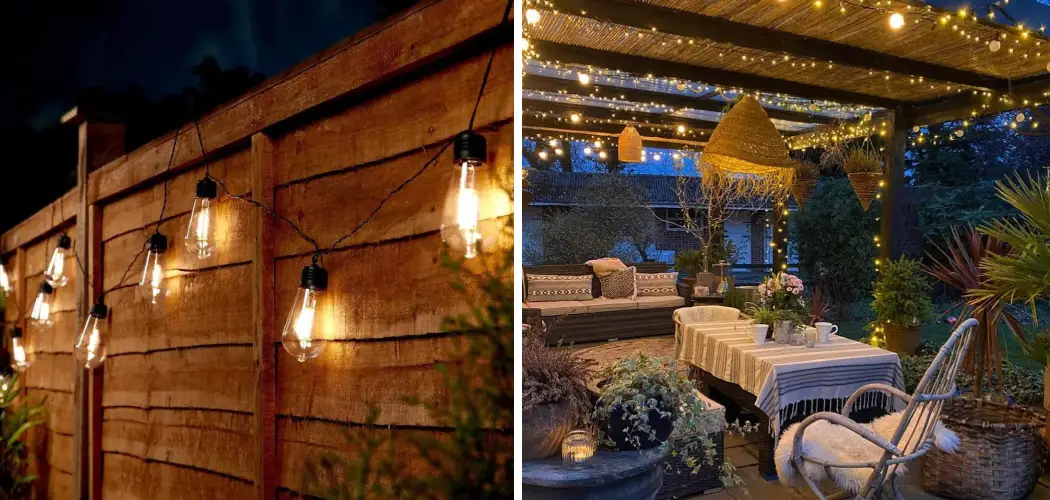 How to Hang Festoon Lights on Fence