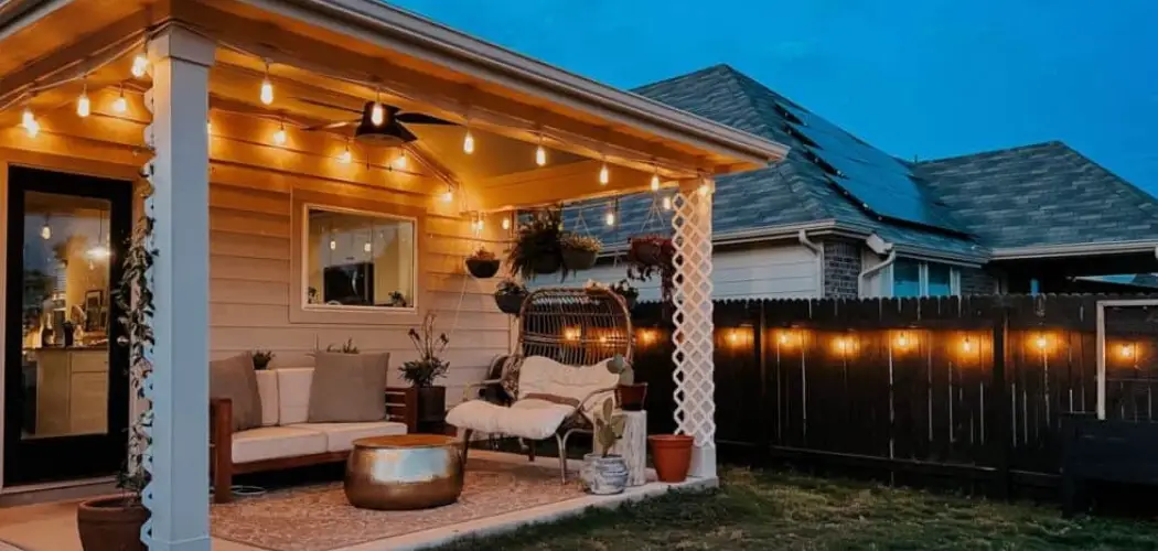 How to Hang Cafe Lights on Patio