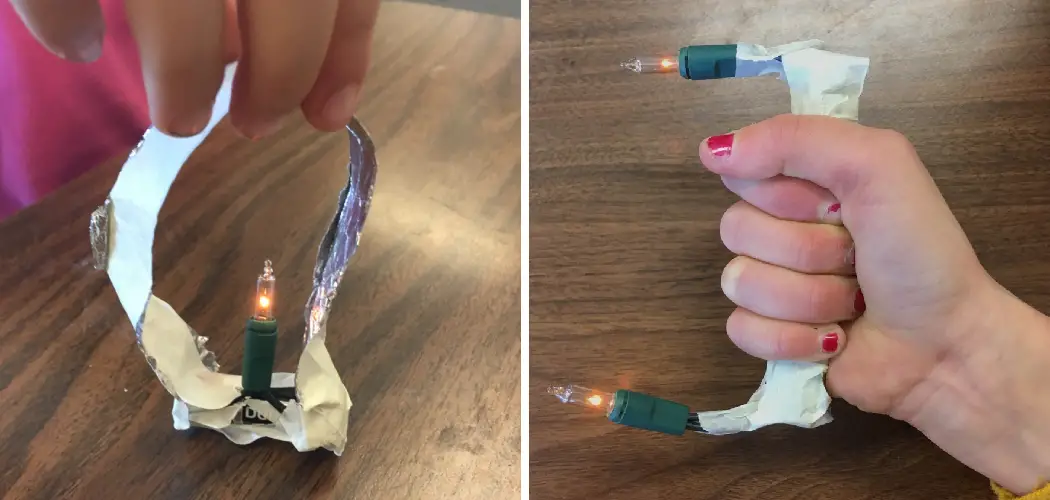 How to Light a Lightbulb with a Battery and Foil